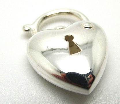 Kaedesigns New Sterling Silver Bubble Heart Padlock Pendant 18mm