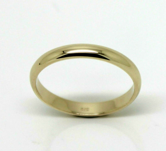 Genuine Solid 9ct 9kt Yellow, Rose or White Gold Wedding Band Ring Size O 3mm Wide