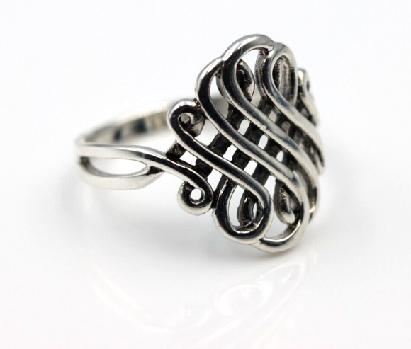 Size P Genuine Sterling Silver Solid Celtic Knot Ring