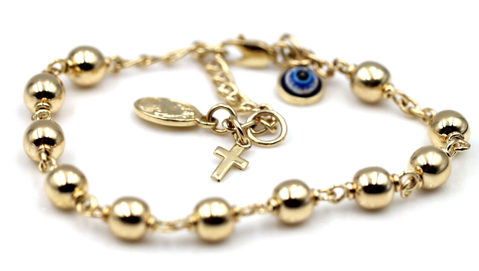 9ct Yellow Gold 45cm Rosary Cross Chain – Grahams Jewellers