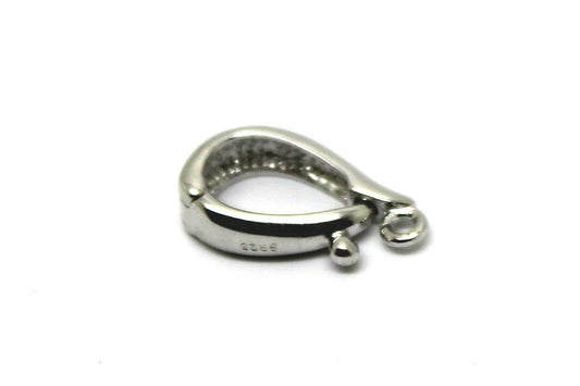 Sterling Silver 925 Pearl Enhancer Bail Clasp Large 15mm