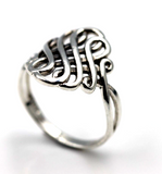 Size P Genuine Sterling Silver Solid Celtic Knot Ring