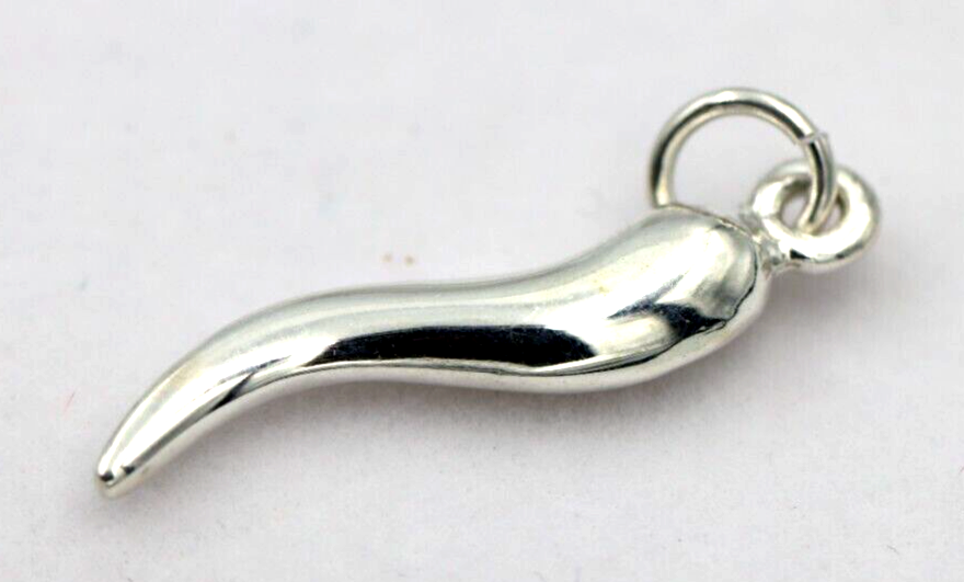 Genuine Sterling Silver 925 Lucky Horn Of Plenty Pendant / Charm