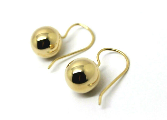 Kaedesigns New Genuine 9ct Yellow, Rose or White Gold 12mm Euro Ball Drop Earrings