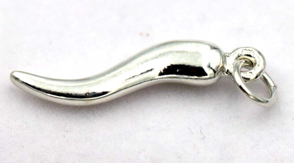 Genuine Sterling Silver 925 Lucky Horn Of Plenty Pendant / Charm