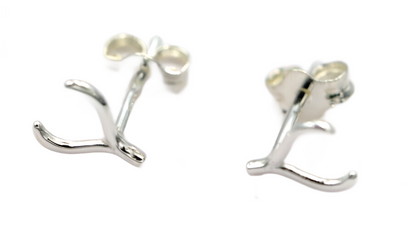 Kaedesigns New Sterling Silver Small Size Wishbone Stud Earrings