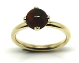 Size L 1/2 Genuine 9ct 9k Yellow, Rose or White Gold Cabochon Garnet Stacker Ring