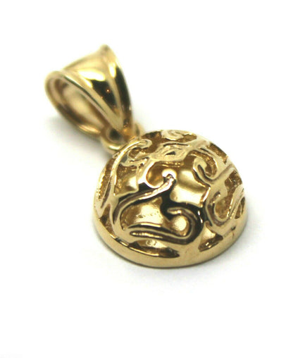 Kaedesigns, 9ct Yellow Gold or White Gold or Rose Gold Filigree Half Ball Pendant