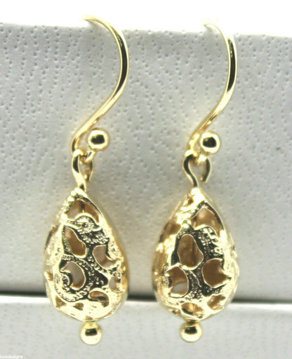 Kaedesigns 9ct 9k Yellow Or White Or Rose Gold 375 Teardrop Filigree Earrings