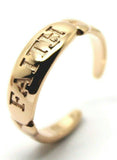Kaedesigns, Brand New 9ct Yellow & White or Rose Gold Faith Toe Ring custom made