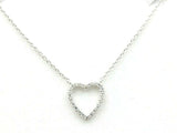 Sterling Silver Cubic Zirconia Open Heart Pendant + Chain Necklace *Free post