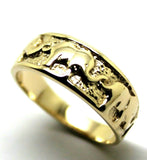 Size K Genuine New 9ct 9kt Full Solid Yellow, Rose or White Gold Lucky Elephant Ring 209