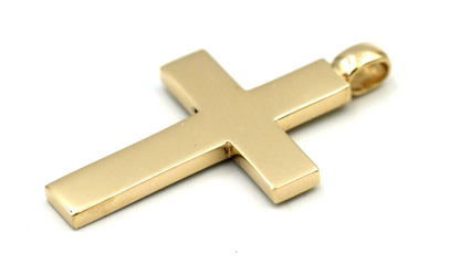 Kaedesigns New Genuine 9ct 9K Yellow, Rose or White Gold Heavy Huge Large Plain Cross Pendant