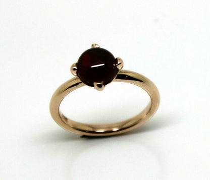 Size L 1/2 Genuine 9ct 9k Yellow, Rose or White Gold Cabochon Garnet Stacker Ring