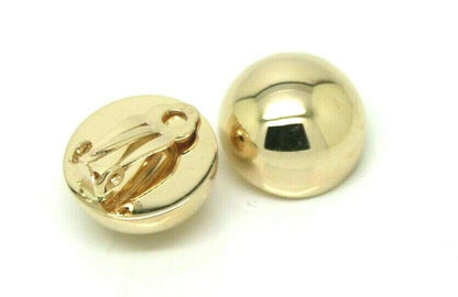 Kaedesigns New Genuine New 9ct Yellow, Rose Or White Gold Clip On 18mm Half Ball Earrings