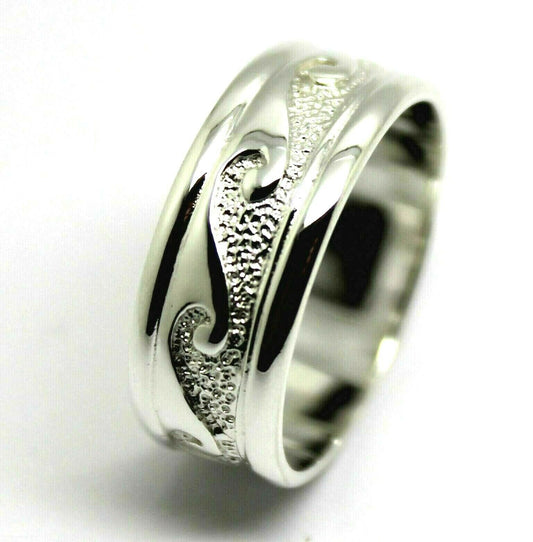 Kaedesigns New Solid Genuine Sterling Silver 925 Surf Wave Ring Size X