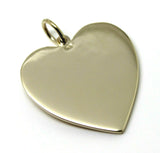 Solid Genuine 9ct 9kt Rose, Yellow Or White Gold / 375, Large Heart Shield Pendant