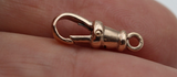Genuine 9kt 9ct Solid Yellow or Rose Gold Rotating Albert Swivel Clasp 17mm Size