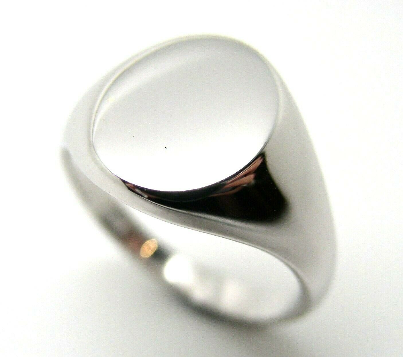 Genuine New Size M Sterling Silver 925 Solid Heavy Signet Ring