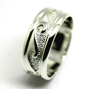 Kaedesigns Genuine Sterling Silver 925 Surf Wave Ring Size I  / 4 1/4