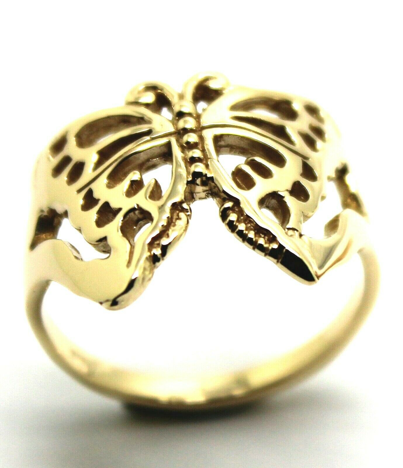 Kaedesigns New Size T Solid 9ct Yellow, Rose or White Gold Filigree Butterfly Ring 236