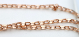 Genuine 9ct Rose Gold Diamond Cut Oval Belcher Chain Necklace 45cm 7.5gms