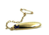 Genuine 9ct 9k Yellow Gold Oval Bluebird Baby Brooch * Free laser engraving