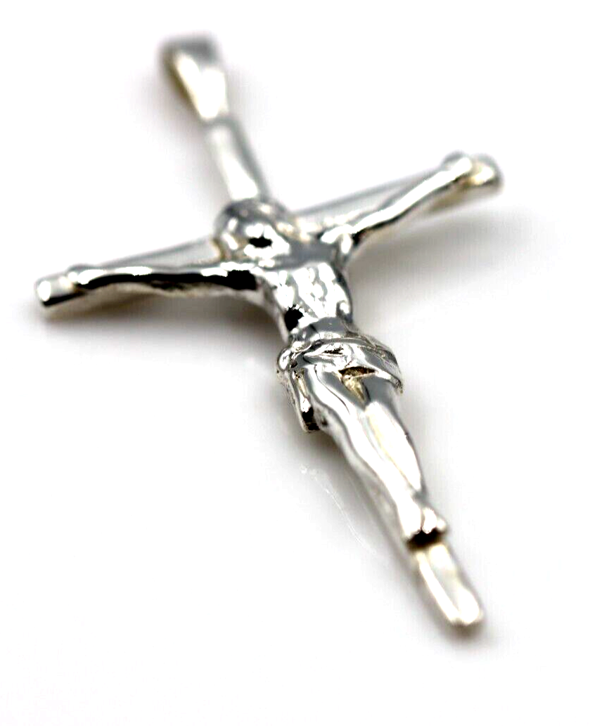 Genuine 9ct Yellow or Rose or White Gold or Sterling Silver Crucifix Cross pendant