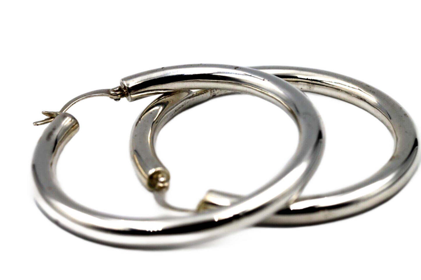 Very Large 55mm Sterling Silver Hoop 925 Full Solid Earrings