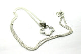 Genuine Sterling Silver 925,  Four Leaf Clover Pendant & Sterling Silver Chain