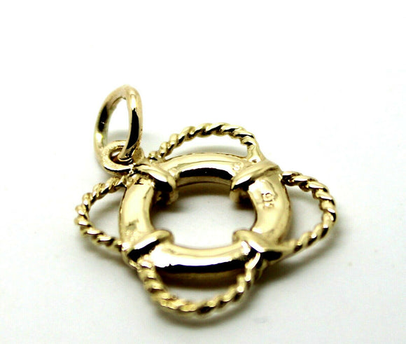 Genuine 9ct Yellow or Rose or White Gold Life Ring Nautical Pendant
