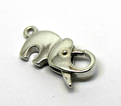 Genuine Sterling Silver Elephant Parrot / lobster clasp Clasp