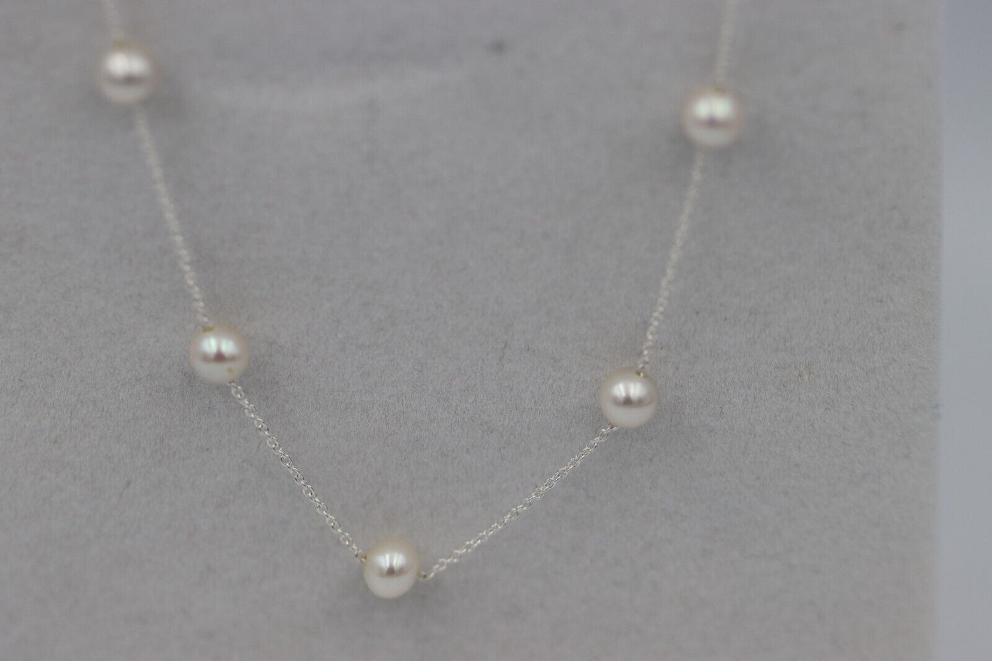 Genuine Sterling Silver Freshwater Cultured Pearl Necklace - 42cm + 5cm Extender