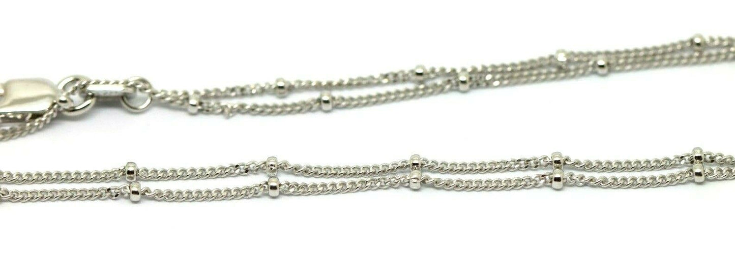 Genuine 9ct Yellow, Rose or White White Gold Diamond Cut Curb ball Necklace / Chain 45cm