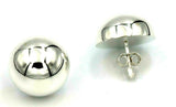 Genuine Sterling Silver 925 Very Large 18mm Stud Earrings Half Ball