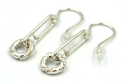 Kaedesigns Genuine Sterling Silver Drop Circle Hook Earrings