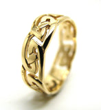 Genuine Size P 9ct Yellow, Rose or White Gold 6mm Celtic Weave Ring 274