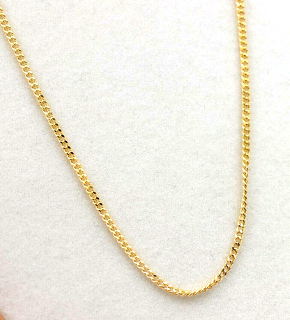 Genuine 9ct Yellow or Rose Gold Curb Kerb Necklace / Chain 4.4grams 50cm