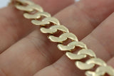 Genuine 9ct Yellow Gold Solid Large Curb Bracelet 21cm long