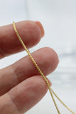 Genuine Solid 9ct 9k Yellow Gold Fine Spiga Ladies Necklace 55cm -Free post