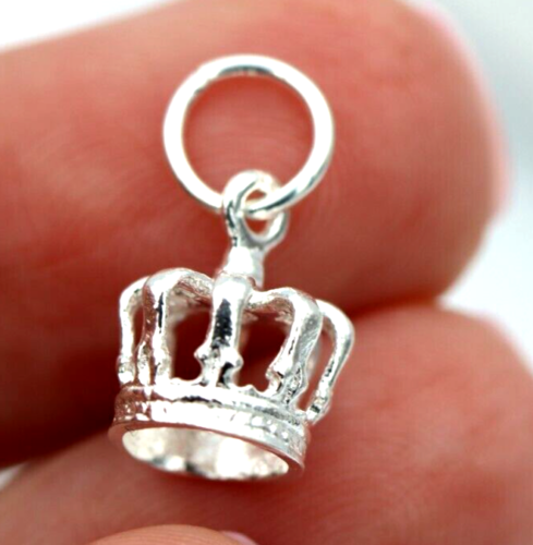 Sterling Silver Small Royal Crown Pendant Or Charm