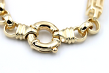 Heavy Solid 9ct Yellow,  Rose or White Gold Solid Belcher & Greek Key Bracelet