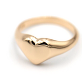 Kaedesigns, New Genuine New Solid 9ct Yellow, Rose or White Gold Heart Signet Ring Size J 1/2