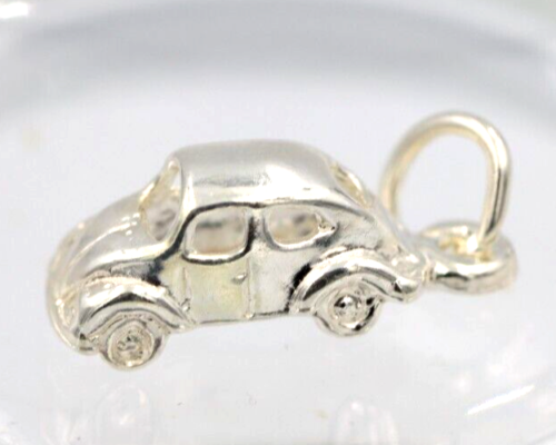 Genuine Sterling Silver 925 3D Car Automobile Pendant or Charm