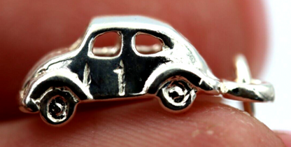 Genuine Sterling Silver 925 3D Car Automobile Pendant or Charm