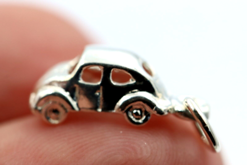 Genuine Sterling Silver 925 3D Car Automobile Pendant or Charm