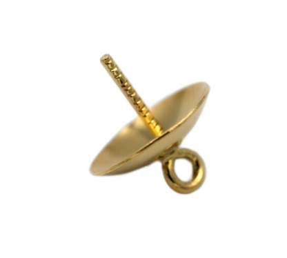 Kaedesigns Genuine 9ct Yellow Gold 8mm Diameter Pendant or Pearl Cup