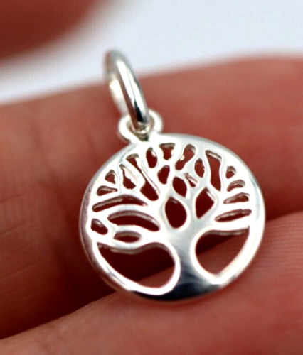 Genuine Sterling Silver 925 Small Filigree Tree Of Life Pendant / Charm