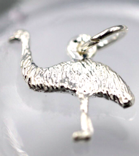 Kaedesigns New Genuine Sterling Silver 925 Emu Pendant or Charm