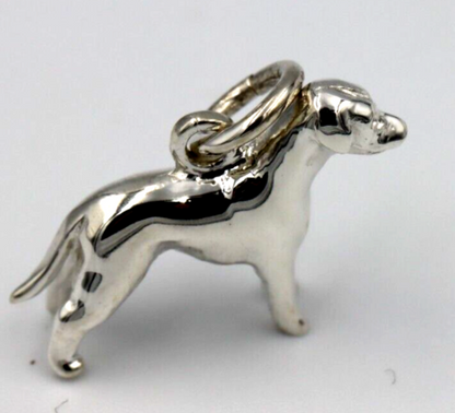 Genuine New Sterling Silver 925 Solid Dog Pendant Or Charm